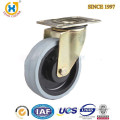 China medium duty high quality plate Elastic Rubber caster